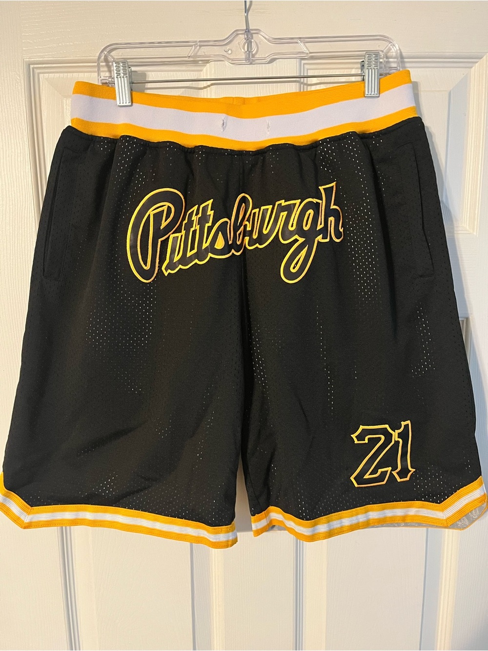 Pittsburgh Black & Gold Men's Basketball Shorts